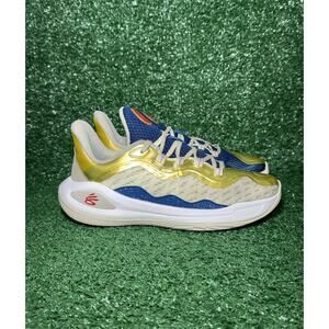 Under Armour Curry 11 Flow Champion White Gold Youth Size 6Y Athletic Sneakers